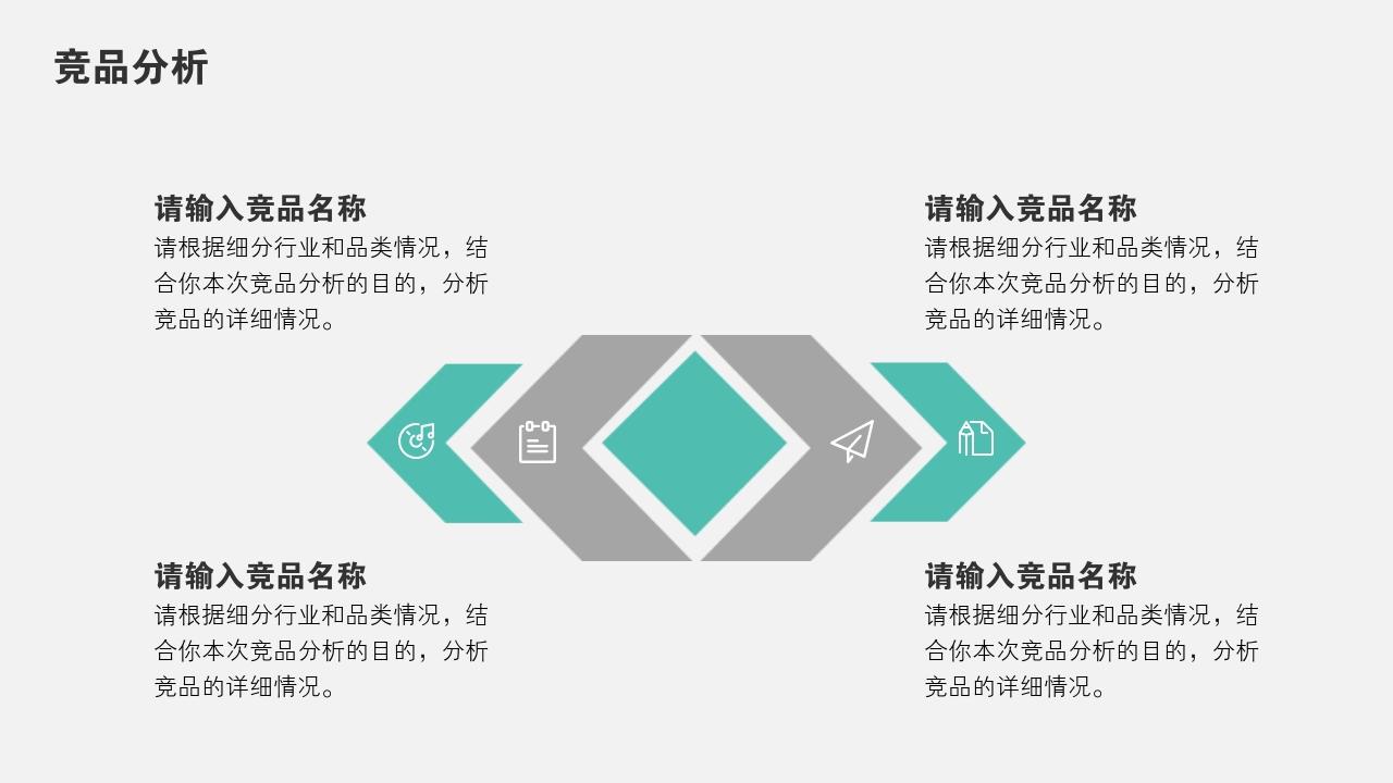 扁平卡通教育竞品分析报告PPT模版-竞品分析