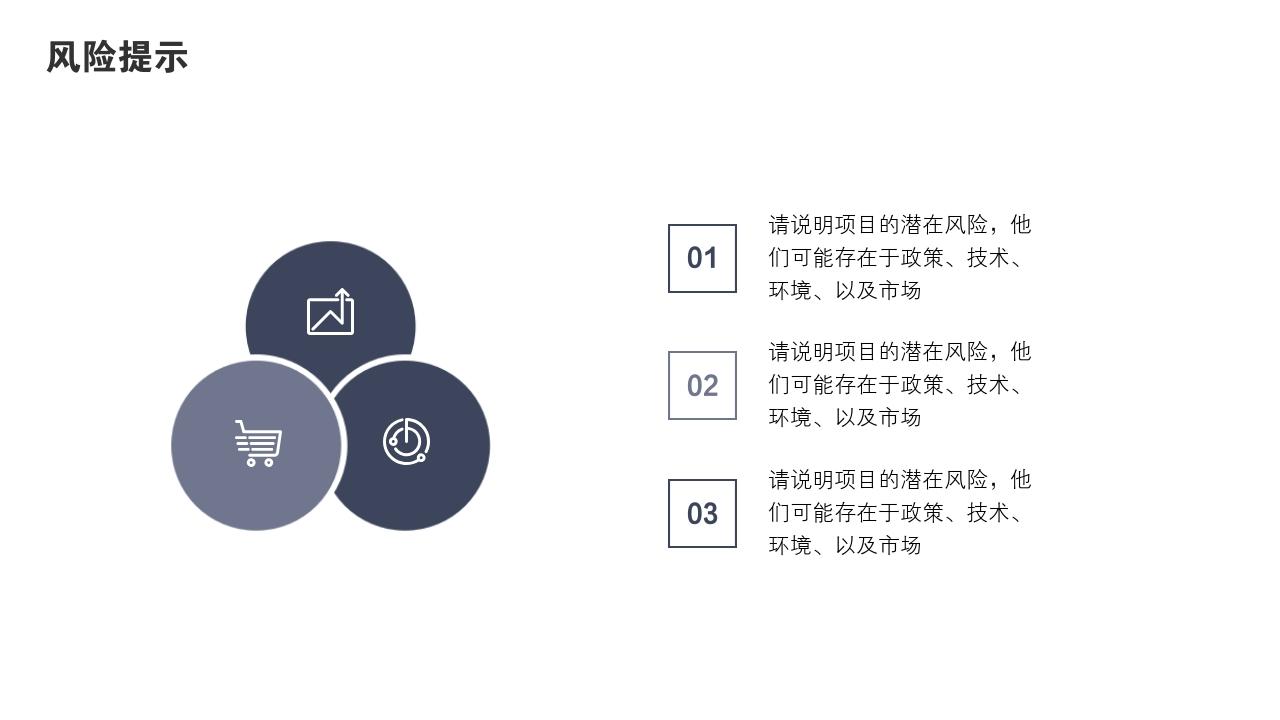 立体多边形项目可行性研究PPT模版-风险提示