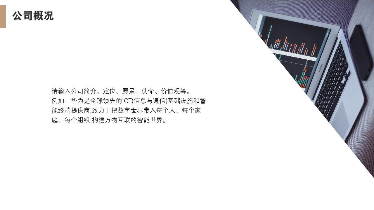 高端黑金大气通用公司简介PPT模版-公司概况