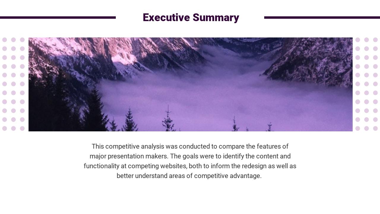 欧美科技产品竞品分析英文PPT模板-Executive Summary