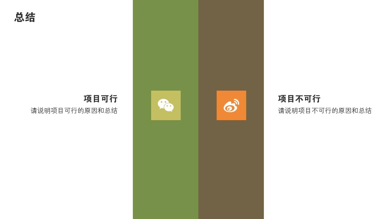 多彩缤纷项目可行性研究PPT模版-总结