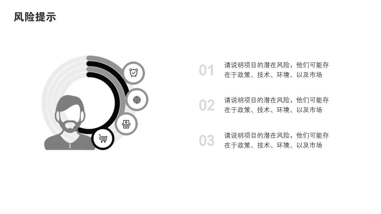商务通用项目可行性研究PPT模版-风险提示